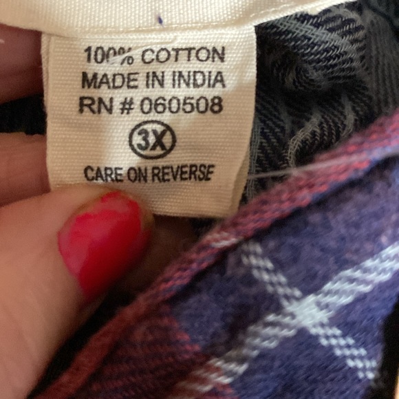 Romantic Gypsy Women's Plus Size Plaid Button Down Top Size 3X - Picture 11 of 11